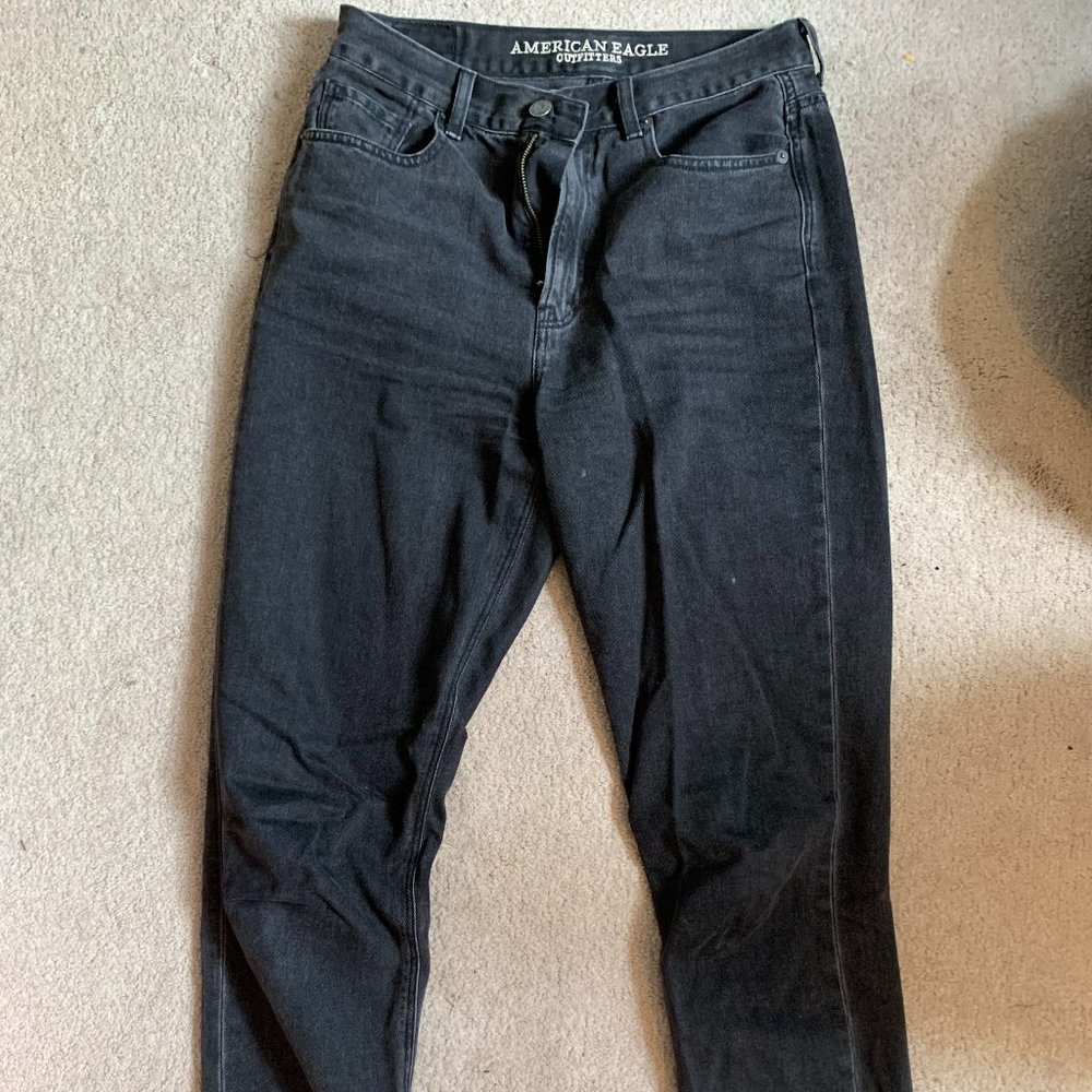 American Eagle black mom jeans size 6 extra long